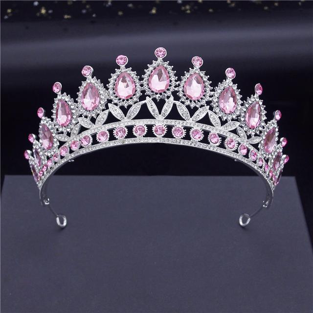 Baroque Wedding Crown Royal Queen Bridal Tiaras Hair Jewelry Pageant Party Birthday Head Accessories Girls Bride Headdress