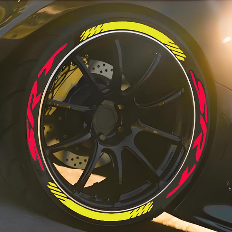 SRT+Blade 3D Gummi-Reifen- und Radnabenaufkleber für Autos und Motorräder