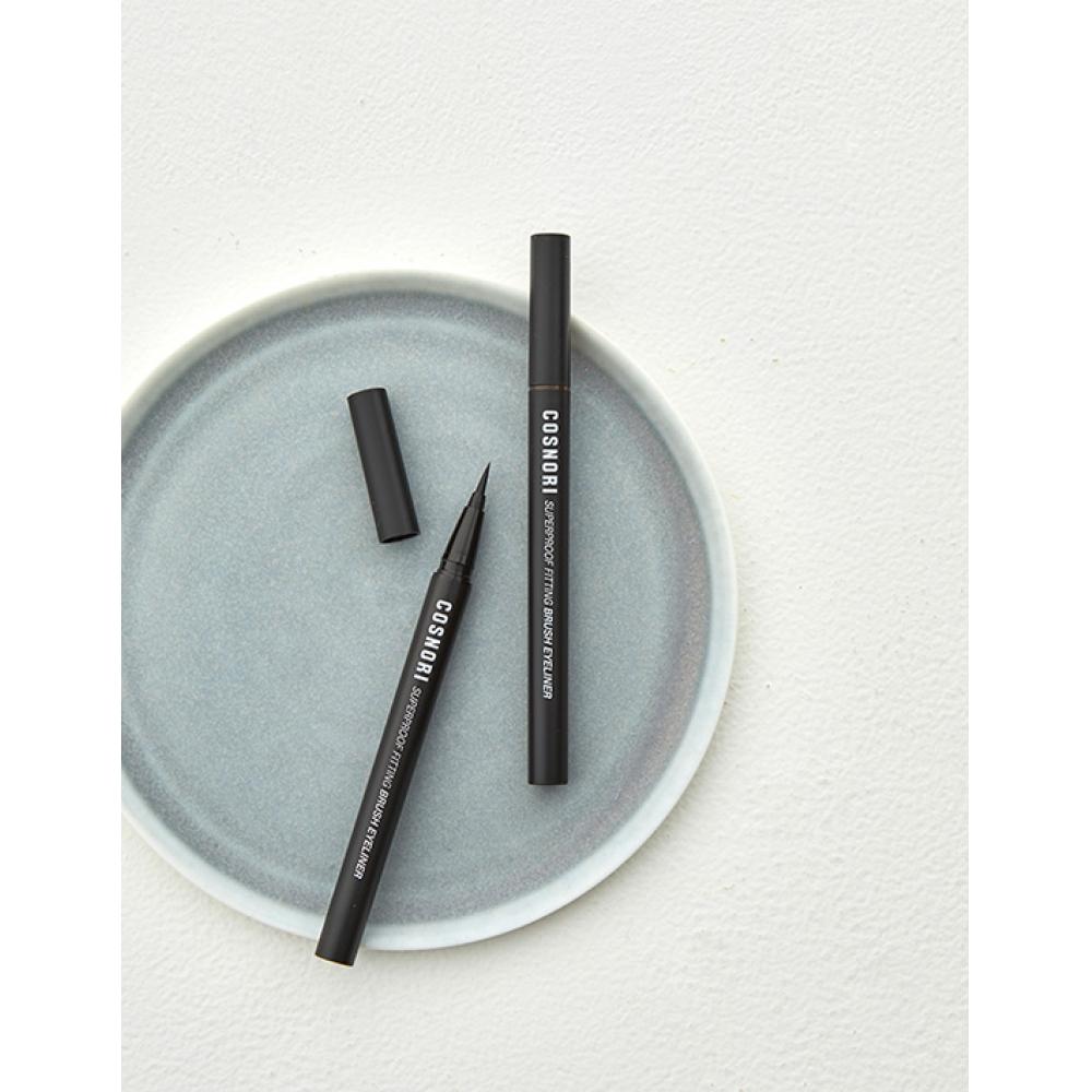 Cosnori Superproof Fitting Brush Eyeliner Black Brown