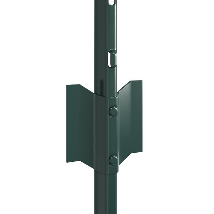 VidaXL Poteaux de clôture 11 pcs U-Channel Vert 80 cm Acier 42006263