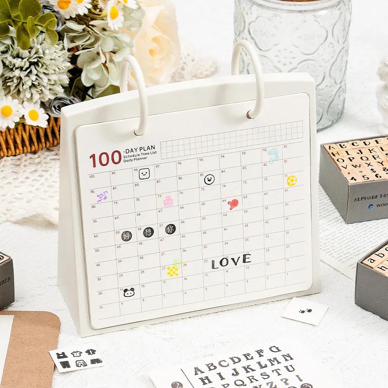 42Pcs Wooden Seals Assorted Stamp Numbers, Letters Geometric Figures, Small Expressions, Happy Party Series Handbook Seals