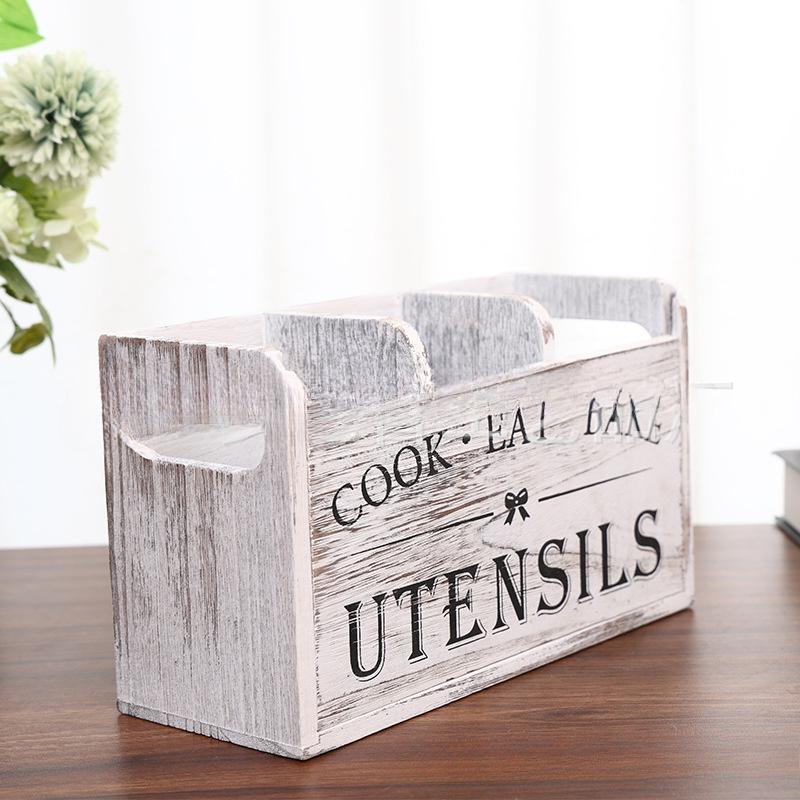 Utensil Holder Kitchen Wooden Organizer For Cutlery Terraces Kitchen ForUtensil Holder Chopsticks and Spoon Storage Box Only Box