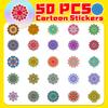 50 Cartoon Mandala Stickers Source Hindu Auspicious Religion Symbol Art Style Mandala Stickers