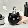 Dozator de Săpun Ceramic 480ml Design Pisică Neagră Suport Săpun Fără Plumb Design Animal Desene Animate Dozator Șampon Decor Baie
