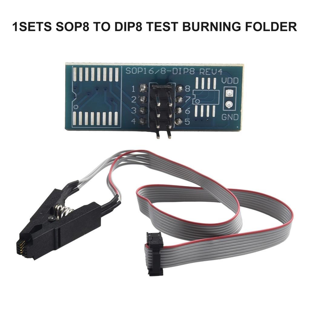 1Sets CH341A SOP8 To DIP8 Test Burning Cclip For SOIC8 SOP8 Chip IC Adapter