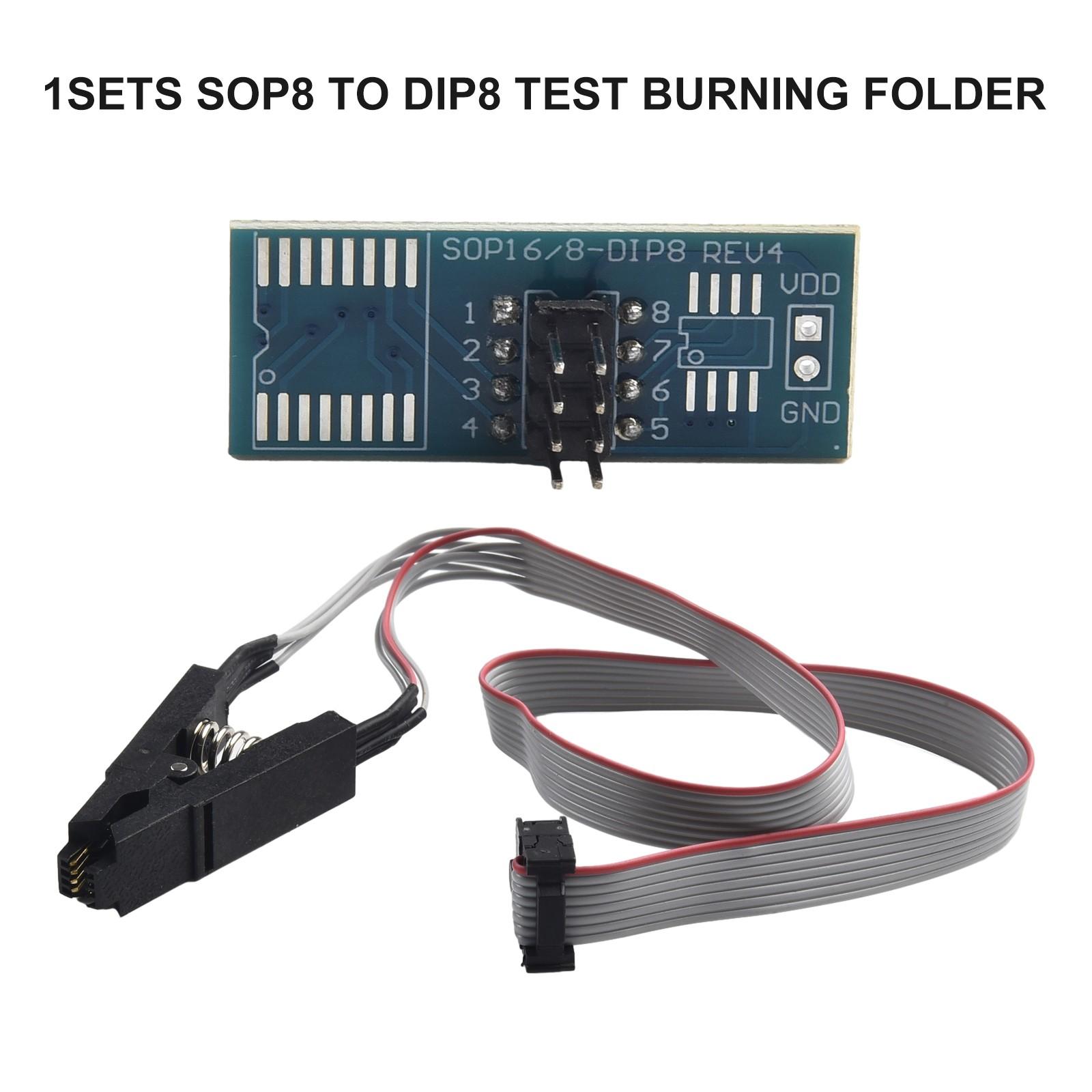 

1 комплект CH341A SOP8 до DIP8 Test Burning Cclip для мікросхемного адаптера SOIC8 SOP8