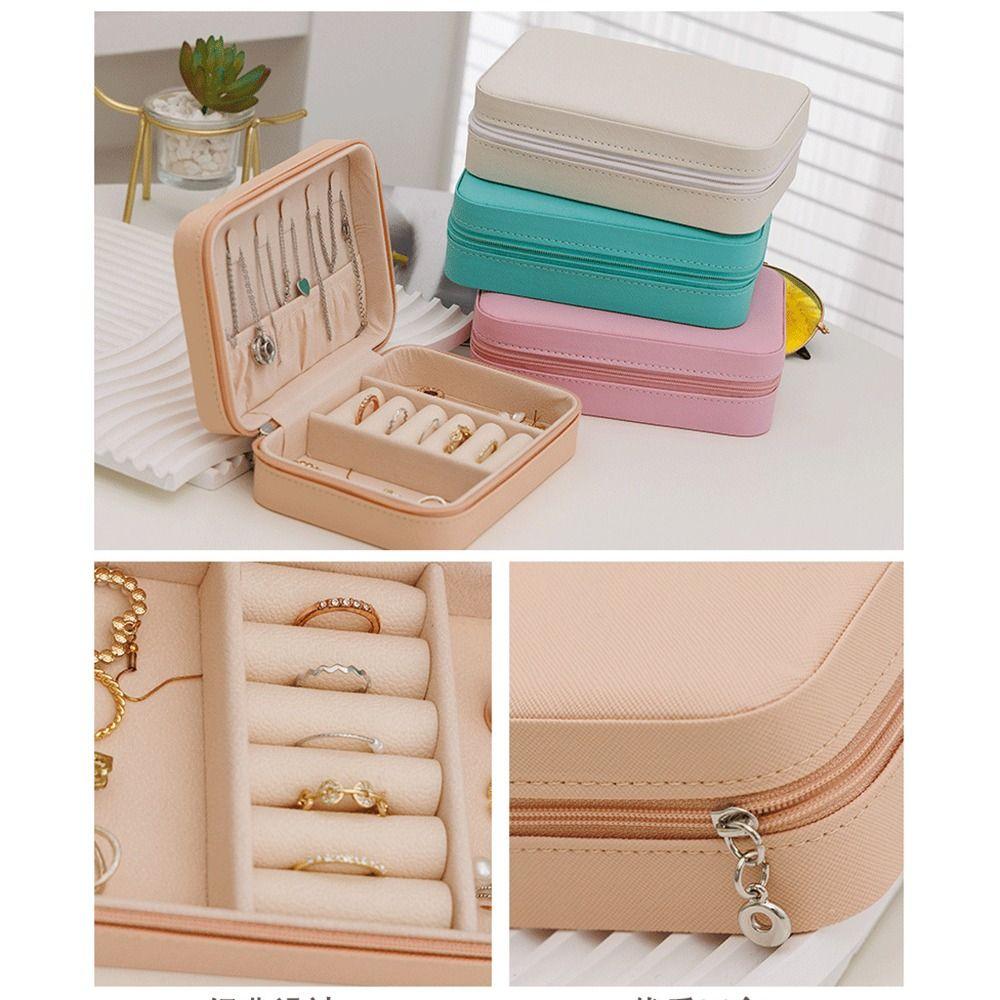 Dustproof Trinkets Storage Organizer Large Capacity Jewelry Storage Case Travel