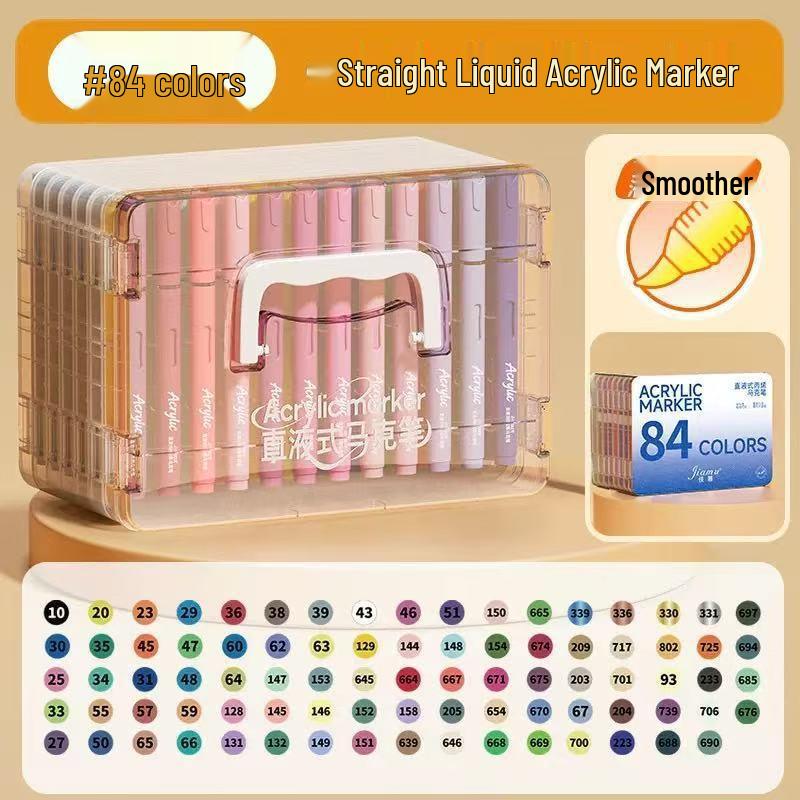 Washable Liquid Acrylic Marker with Soft Tip - Layerable Watercolor Pen for Kids' Art Projects