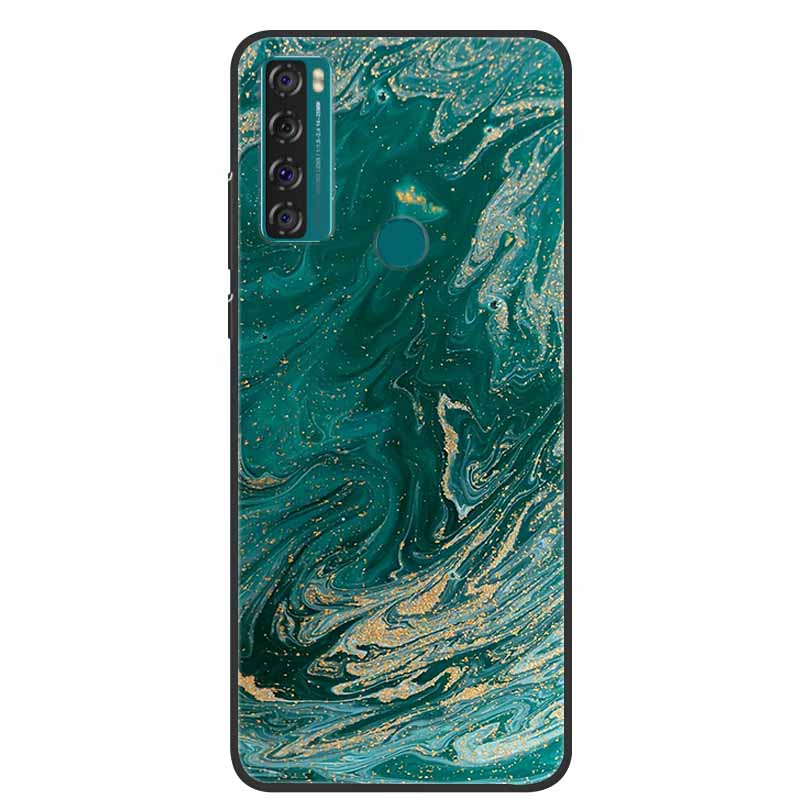 For TCL 20 R 5G Case Marble Silicone TPU Soft Phone Back Cover Case For TCL 20R 5G Funda Bumper Protector Capa Shockproof Coque