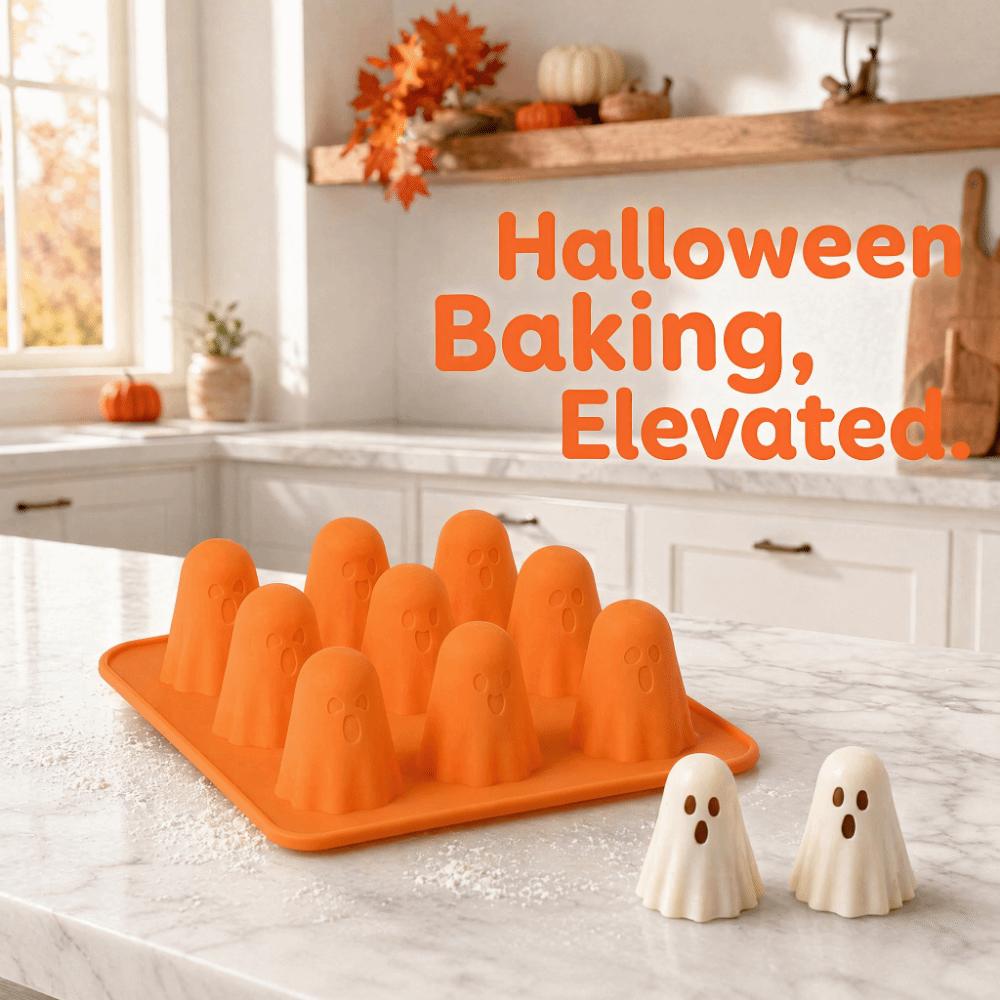 Durable Ghost Silicone Mold Reusable Halloween Baking Molds Multipurpose Ghost Shape Mold Baking