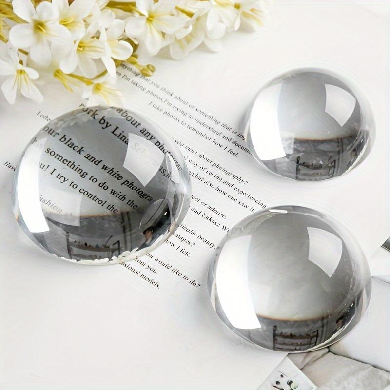 Honor of Crystal 4cm/10cm Blank Transparent Magnifier Glass Hemisphere Half Dome Crystal Ball For Paperweight Decoration