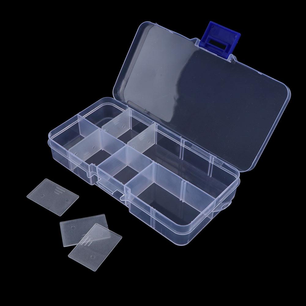Detachable Plastic Square Storage Case Fishing Tackle Box Storage Box Fishing Box 10 Compartments