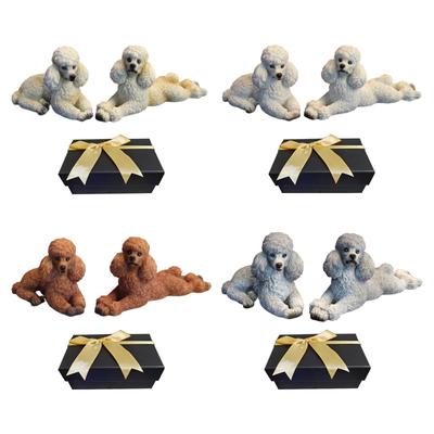 Poodle Dog Statue Sculpture Collectible Pet for Dining Room Decor