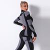 Seamless Knitted Striped Quick-drying Yoga Wear Long-sleeved Tops Sports Running Fitness Wear