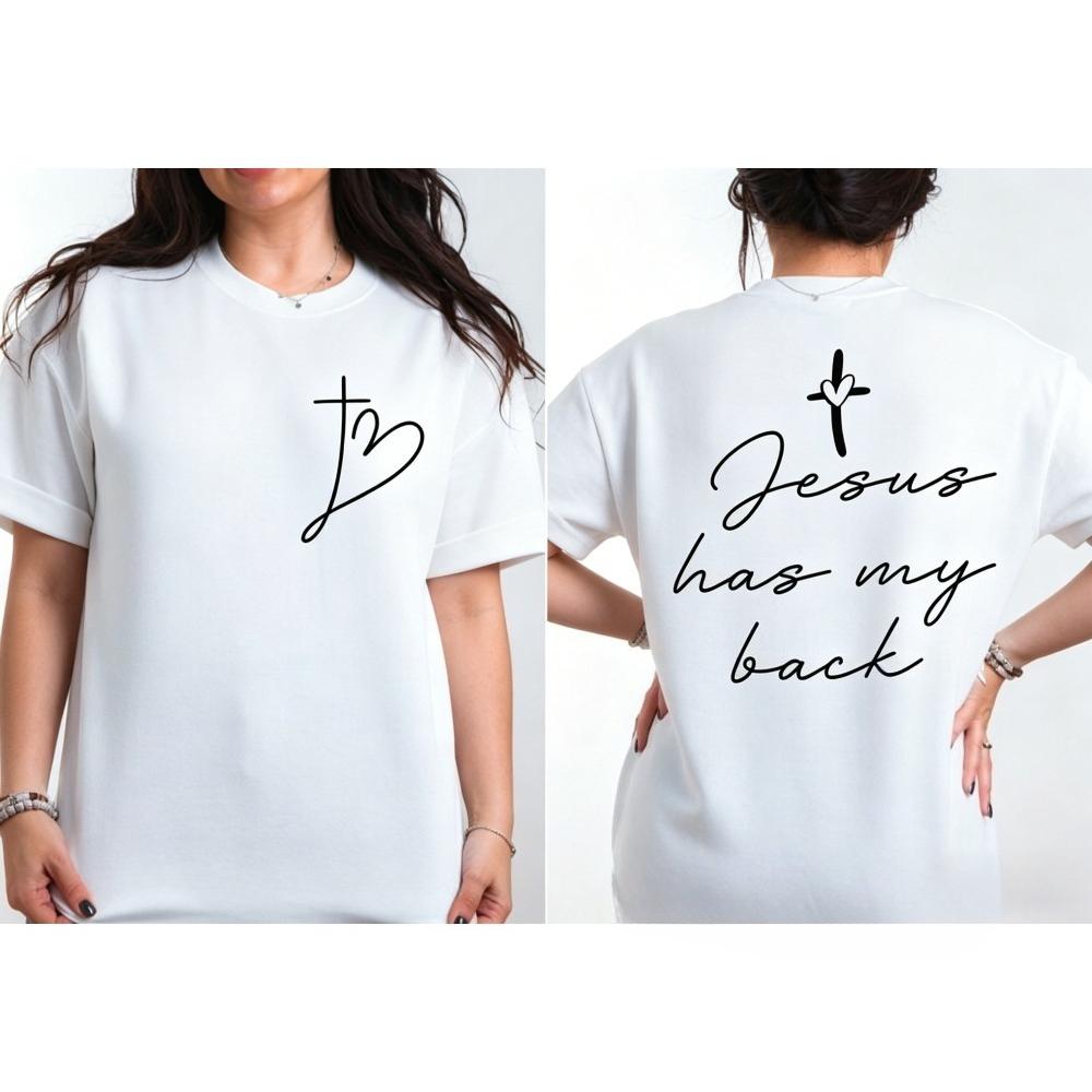 Handwritten Font Faith Cross Heart Graphic TShirt Women Summer Cotton Short Sleeve Christian Gift Casual Daily Life Outfit