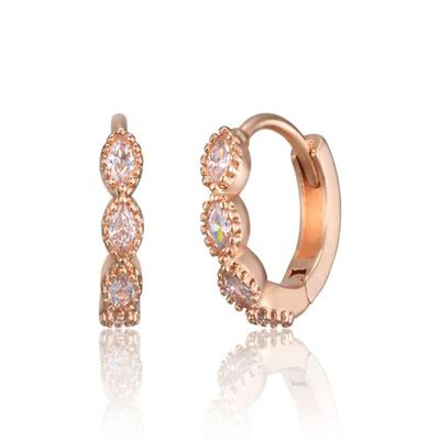 ELLE Schmuck 14K GF Cubic Line One-Touch Ohrringe ELGPEE560