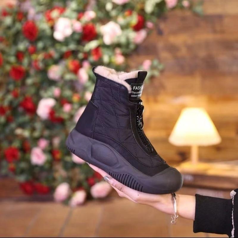 Quality retro versatile snow boots soft-soled waterproof cotton shoes piled thickened warm high-top women's shoes