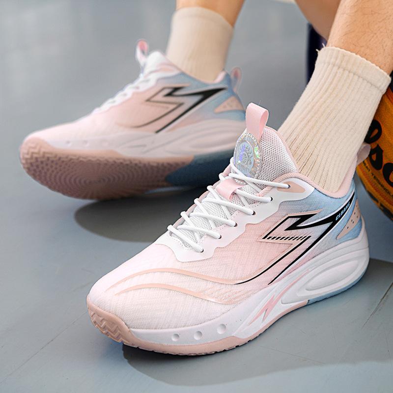 Mesh basketball shoes men's combat boots youth actual combat sports shoes running shoes junior high school children and students sports training