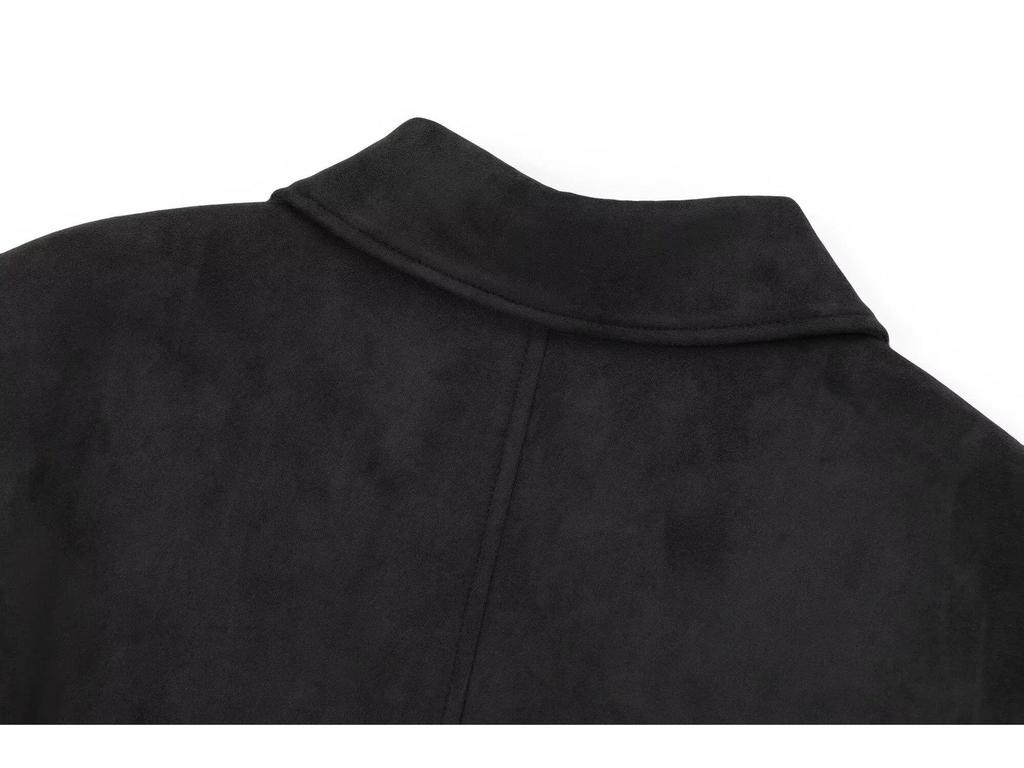 2025 Women's Winter Suede Mini Skirt and Short Jacket Set