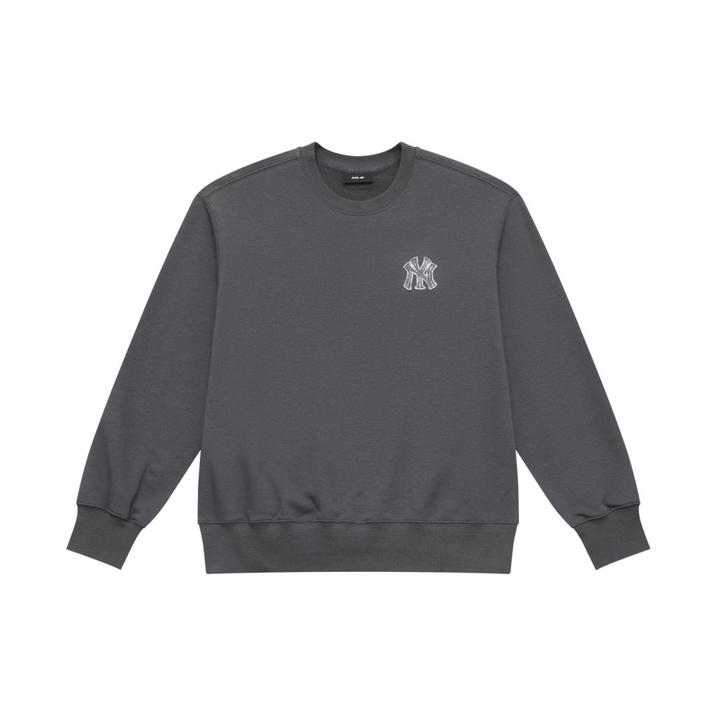 New MLB MONOGRAM Collection New York Yankees 25FW Sweatshirt Unisex Standard Charcoal Gray 3AMTM0754-50CGS