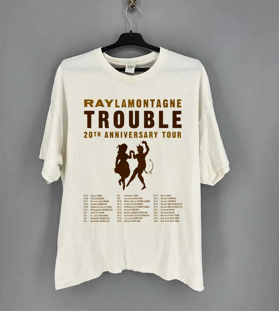 

Ray LaMontagne 20th Anniversary Tour White T Shirt All Size S-5Xl OB1120 Unisex T-Shirt L