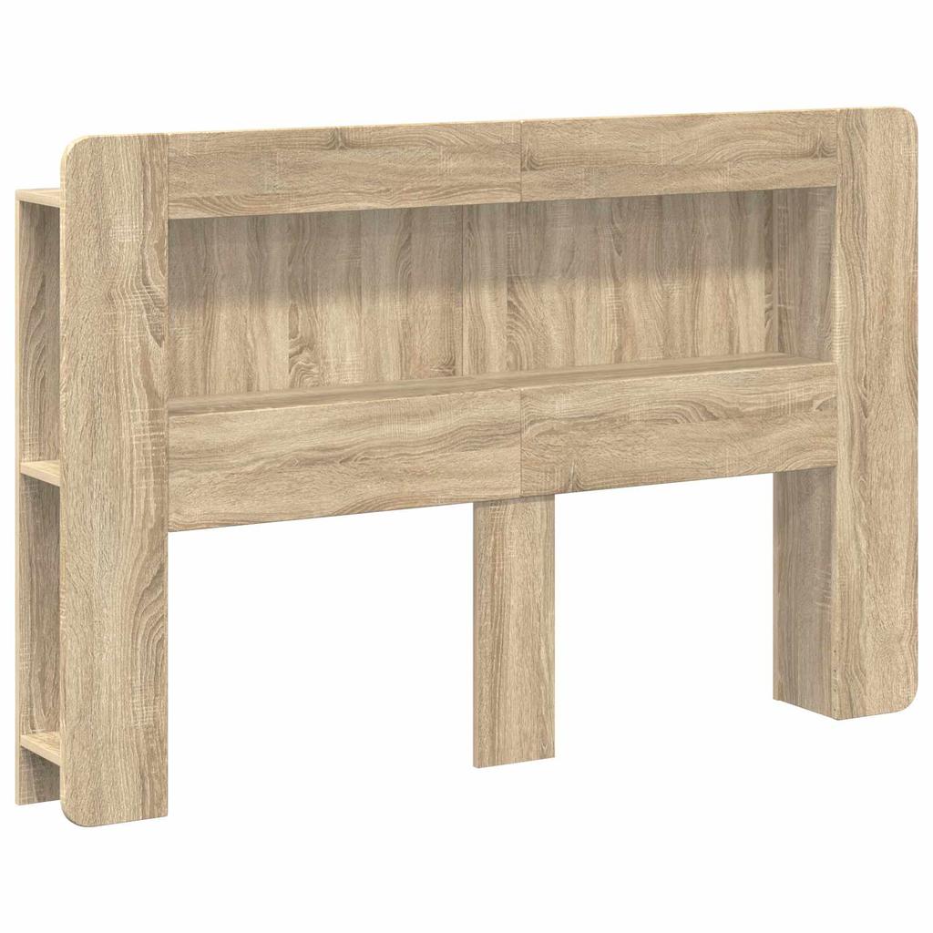 Headboard Cabinet with Storage Sonoma Oak Engineered Wood