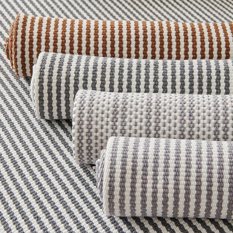 Sofa Cushion Cotton Thread Sand Straight Strip Four Seasons Universal Coarse Cloth Armrest Back Towel Sofa Cushion Full Set Universal