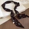Retro Polka Dot Silk Scarf Necklace - Elegant Women's Accessory