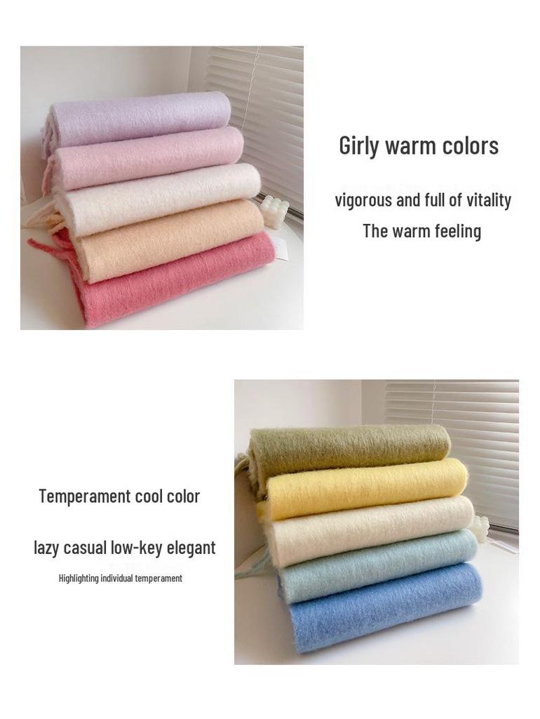 Winter Plush Heavyweight Fluffy Scarf - Large, Soft, and Warm for Students and Couples