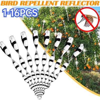 Vogelfänger für den Außenbereich, wasserdicht, reflektierend, Vogelabwehr, landwirtschaftlich, Stock, sicher zum Aufhängen, Vogelabwehrmittel, Schraube, Gartendekoration