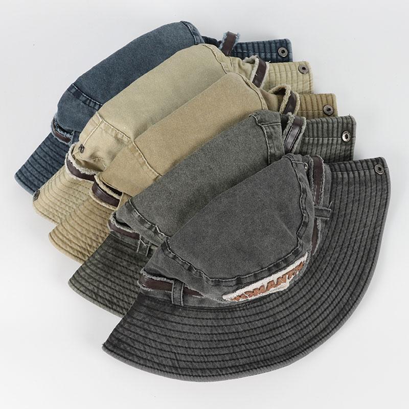 Fashion 2026 Bucket Hat Man Women Fisherman Fishing Cap Cotton With Leather Belt Embroidered Letter Design Outdoor Beach Sun Hat