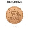 Passivated Copper Birdbath Purifier Disc 3 Leg Design Maximizes Water Contact Prevents Green Build Up Efficiently