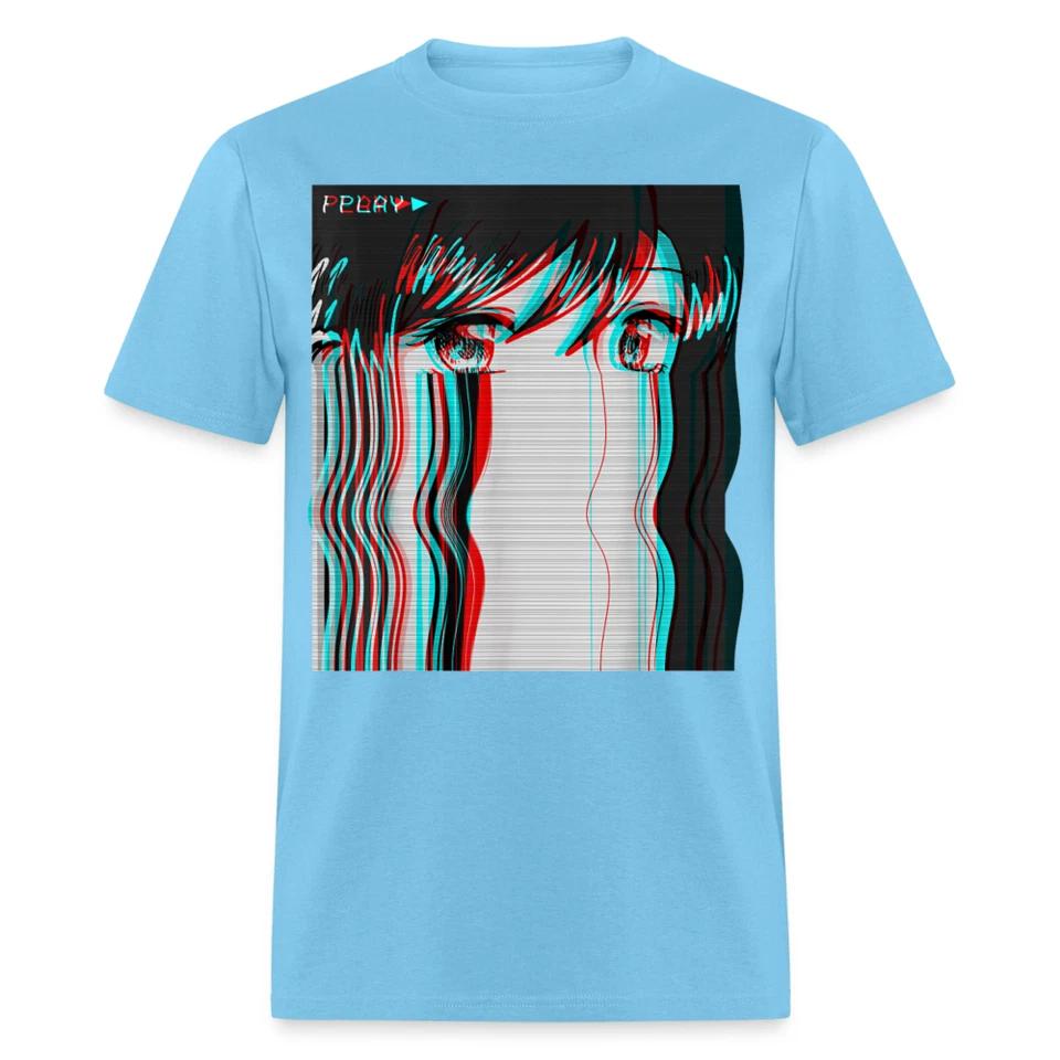 Vaporwave Aesthetic Sad Anime Girl Retro Eboy Egirl Harajuku T-Shirt 2