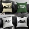 Band E-Emis Logo Pillow Case Home Dorm Chair Back Short Plush Double-Sided Printing Office Nap Time Cushion Cover