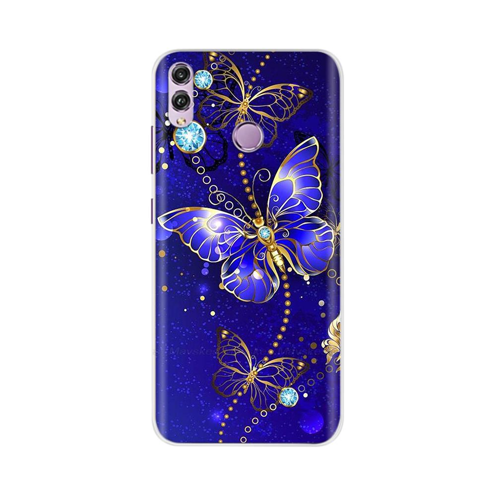 Für Honor 8X Hülle Mode Klare Bunte Weiche Handy-Rückabdeckung Für Huawei Honor 8X Silikon Funda Stoßfänger Schalen für Honor 8X