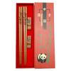 Chinese Chopsticks and Tableware Set Panda Chopsticks Gift Box Set Natural Wooden Chopsticks and Tableware Set
