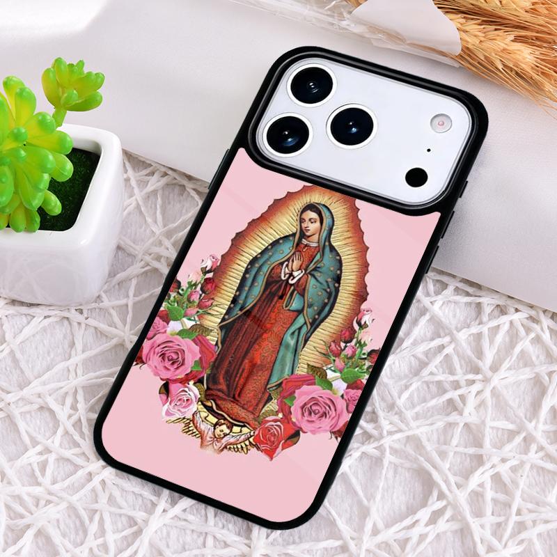 Virgen De Guadalupe Virgin Mary Shockproof Phone Case for iPhone 17 Air 16e 15 11 12 14 13 Pro Max Cover Coque