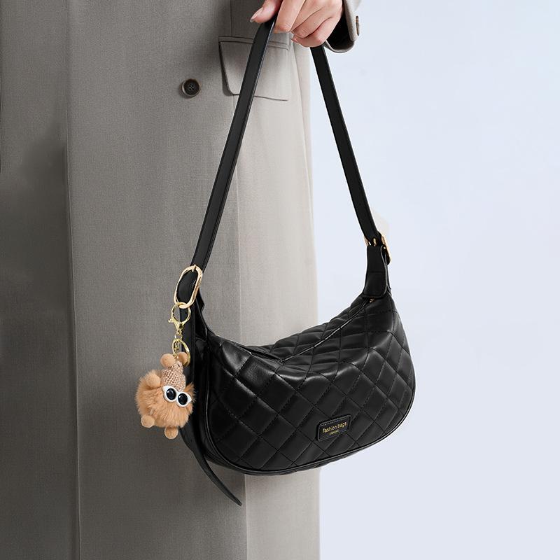 

Women s bag 2025 new dumpling bag women s messenger bag premium underarm shoulder casual fashion women s bag чёрный