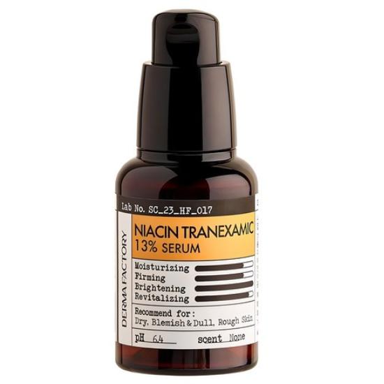 Dermafactory 13% Niacinamid & Traneksamsyre Oppklarningsserum – 30ml