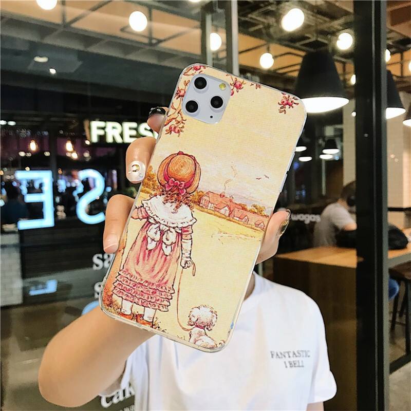 Urocze etui na telefon Sarah Kay dla iphone 12 pro max 11 pro XS MAX 8 7 6 6S Plus X 5S SE 2020 XR cover