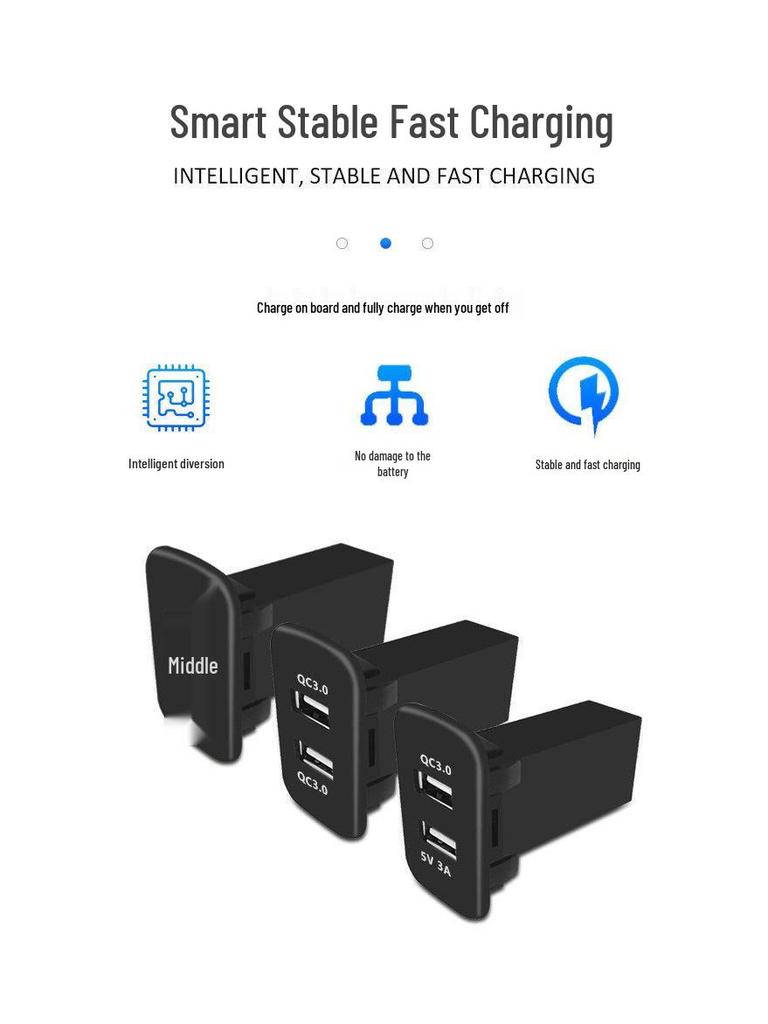 Dongfeng Fengxing Jingyi Dual USB QC3.0 Fast Car Charger