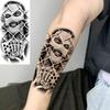 1 Sheet Scary Skull Grim Reaper Temporary Tattoos For Men Women Hand Arm Forearm, Realistic Fake Tattoo Sticker Halloween Tatoos