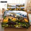 Dinosaur Beding Set 3D Printed Suitable for Bedrom Soft with Soft Fabric Duvet Cover Set With Pilowcases Children Kids Home Textile