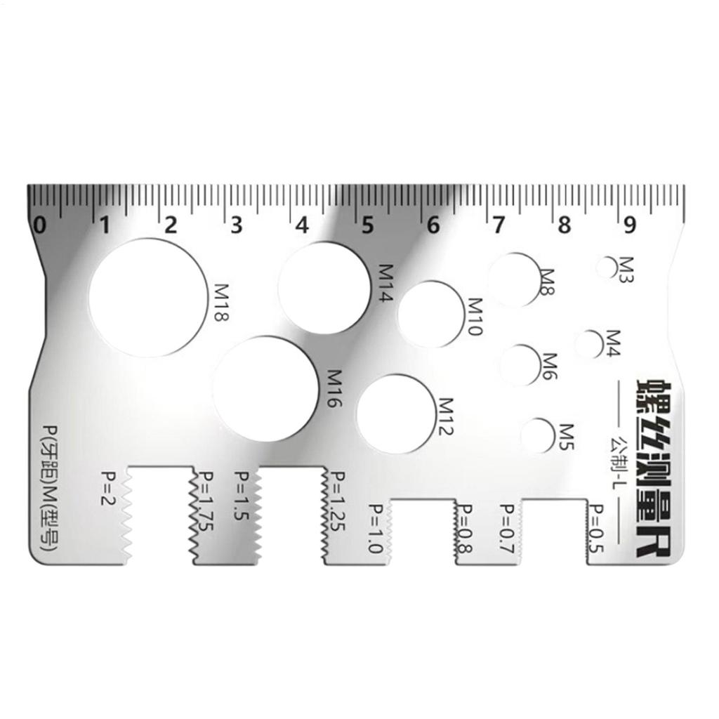 Riglă Ecartament Pas Filet Șurub Instrument de Măsurare Șurub Piuliță Metric Prelucrare Filete Ecartament Tăiere Șuruburi Măsurare Model Unghi