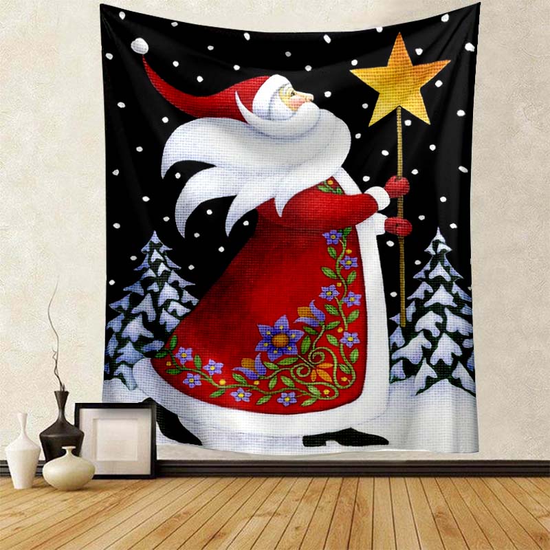 Beach Blanket Living Room Decoration Bedroom Background Cloth Santa Red Riding Hood Gnome Cute Tapestry Wall Hanging