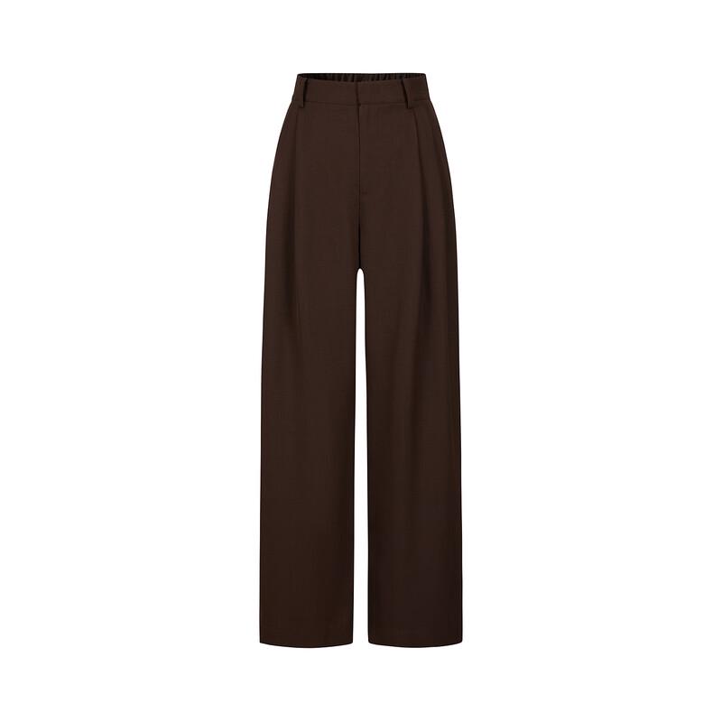 JiuZi & AnnaCo Women's Vintage Maillard Wide-Leg Trousers