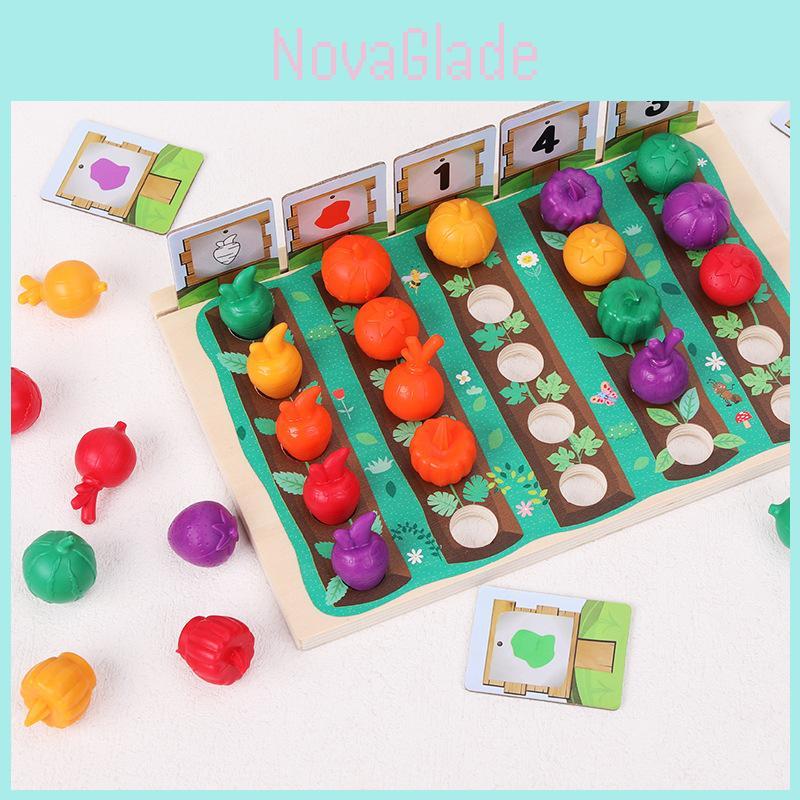 Wooden Fruit And Vegetable Garden Play Set For Childrens Early Education And Learning