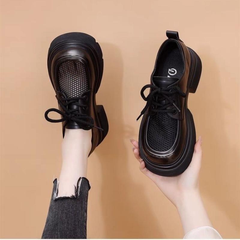 Plateau Damenpumps Mesh Atmungsaktiv Runde Zehenpartie Damen Slipper Schuhe Luxusmarke Koreanischer Stil Frühling Beliebt Neuestes Schuhwerk