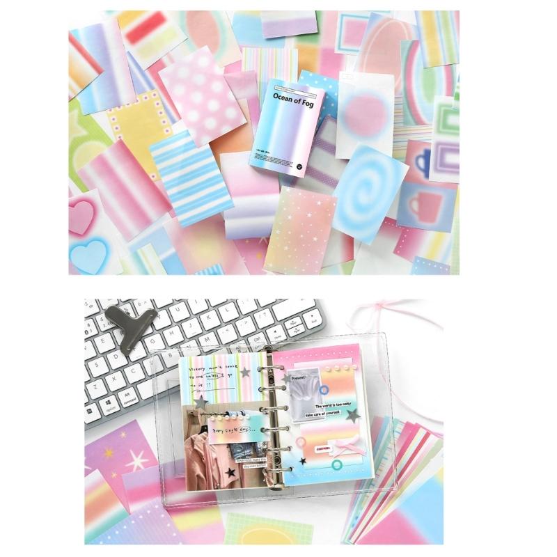100Sheets Tearable Notepads Note Memo Paper Sheets Scrapbooking Decorative Paper for Daily Reminders and Journaling