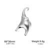 My Shape Elephant Brooch Stainless Steel Animal Brooch Nameplate Brooch Pins for Women Men's Suit Jewelry Elephant Lovers Gifts